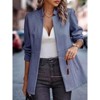 Coolmee Women's Casual Business Open Front Long Sleeve Notch Lapel Office Blazer Jacket - 4 of 4