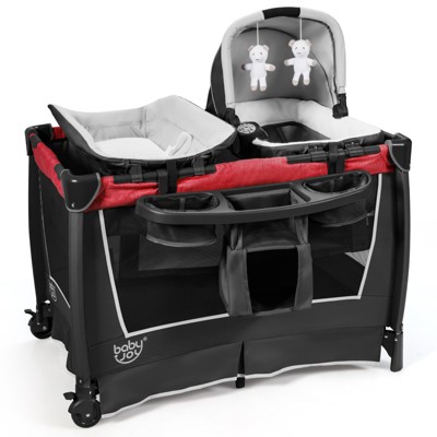 Infans 4-in-1 Convertible Portable Baby Playard Newborn Napper w/ Toys & Music