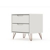Sapphtopaz Modern Nightstand with Spacious Drawer Simple Night Stand with Splayed Metal Legs Bedside Table for Bedroom, Living Room - 2 of 4