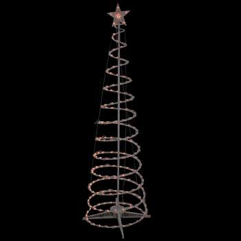 Northlight 6' Clear Lighted Spiral Cone Tree Outdoor Christmas Decoration