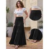 INSPIRE CHIC Women's Summer 2026 Elastic High Waist Swing A Line Maxi Skirts - 2 of 4