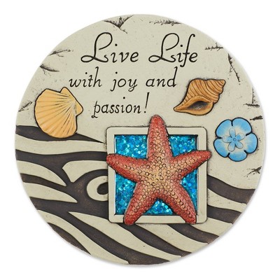 Concrete "Live Life with Joy and Passion!" Stepping Stone - Zingz & Thingz