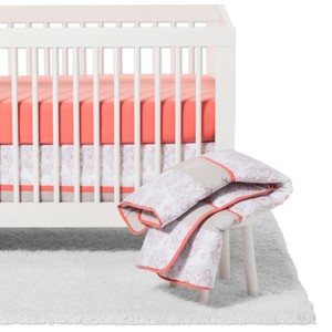 Trend Lab Crib Bedding Set - Valencia - 3pc, Gray Pink
