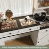 YOOCOZZ 61.5" Farmhouse Vanity Desk with Mirror, LED Lights, and Makeup Set - White - 4 of 4
