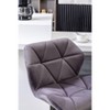 PAGED Velvet Diamond Tufted Bar Stools Swivel Adjustable Height Bar Chairs with Polished Chrome Disk Basee for Kitchen Island, Set of 2 - 4 of 4