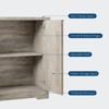 Fluted Buffet Sideboard Cabinet with Storage, 2/4 Doors & Adjustable Shelf,Handle,Spacious Tabletop,Modern Wood Coffee Bar Console Table - 4 of 4