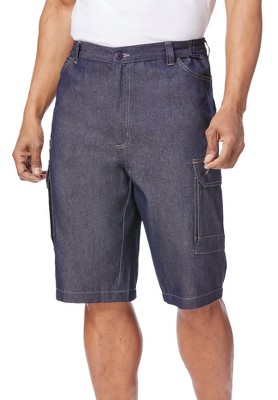 Liberty Blues by KingSize Men's Big & Tall Lightweight Comfort Denim Cargo Jean Shorts