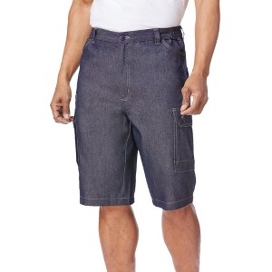 Liberty Blues by KingSize Men's Big & Tall Lightweight Comfort Denim Cargo Jean Shorts - 1 of 4