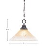 Toltec Lighting Any 1 - Light Pendant in  Dark Granite with 12" Amber Crystal Shade - 2 of 2