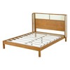 Queen Size Wood Platform Bed with Headboard for Bedroom - 3 of 4