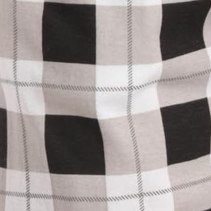 black plaid 100% organic cotton