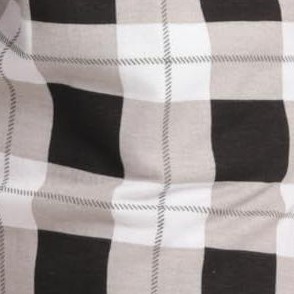 black plaid 100% organic cotton