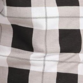 black plaid 100% organic cotton