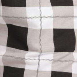 black plaid 100% organic cotton