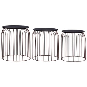 vidaXL Coffee Tables 3 pcs Copper - 1 of 4