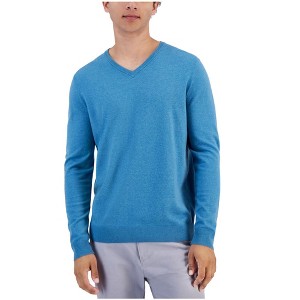 Alfani Mens Solid V Neck Pullover Sweater - 1 of 1