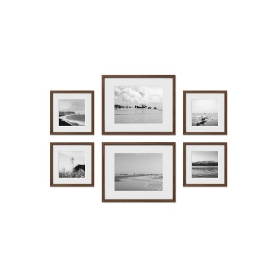 Haus and Hues Berkeley Gallery Wall Frame Set with Real Glass and Mat