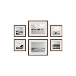 Haus and Hues Berkeley Gallery Wall Frame Set with Real Glass and Mat - 1 of 4