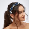 Unique Bargains Women's Rhinestone Pearl Wrap Fabric Faux Pearl Headband - 2 of 4