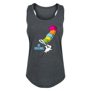 Women's - Dr. Seuss - Cat in the Hat Be Original Graphic Racerback Tank - 1 of 4