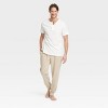 Men's Knit Jogger Pajama Pants - Goodfellow & Co™ Tan - 3 of 3