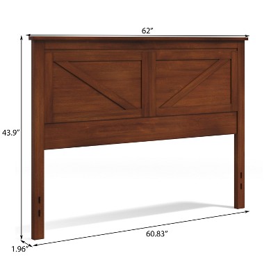 Cherry Queen Farmhouse Style Solid Wood Panel Headboard
