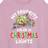 Women's - SpongeBob SquarePants - My Favorite Color Is Christmas Lights Graphic Racerback Tank - 2 of 4