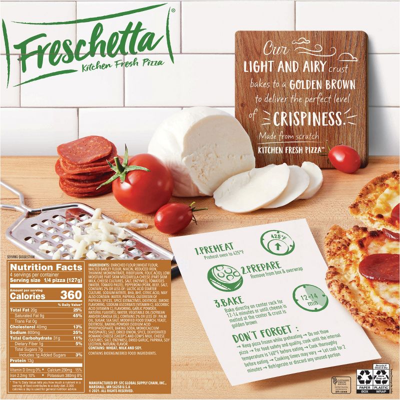 Freschetta Thin Crust Pepperoni Frozen Pizza - 17.96oz, 5 of 13