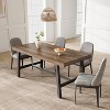 Industrial Dining Table for 4-6 People, 63" Long Wooden Kitchen Table with Sturdy Metal Frame & Natural Wood Finish, for Kitchen, Dining Room - 4 of 4