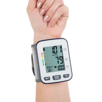 Fleming Supply Adjustable Digital Wrist Blood Pressure Monitor With Carrying Case