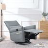 CENGHU Leather Rocking Recliner Chair, 360� Swivel Nursery Rocking Chair, Modern Glider Chair, Single Sofa Chair for Bedroom, Living Room - 2 of 4