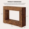 Coolmee 47 Inches Farmhouse Console Table, Wooden Entryway Console Table, Industrial Hallway Accent Table for Living Room, Entrance, Foyer - 3 of 4