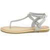 Alpine Swiss Womens Slingback T-Strap Rhinestone Ankle Strap Thong Sandals - 3 of 4