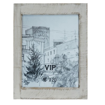 VIP Wood 26 in. Gray 16x20 Photo Frame Vintage