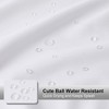 Aoibox Soft Cloth Shower Curtain for Bathroom - Water Repellent Spa Quality Fabric, Washable with 12 Hooks, Grommets Top, Hotel Style Bath Decor - 4 of 4