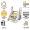 Homhougo Toddler Step Stool Foldable, Step Stool for Kids 3 Steps, Folding Step Ladder Kids with Handles for Bathroom Bed Toilet Potty Training - 3 of 4