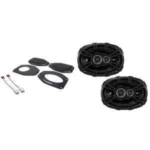 Kicker 43DSC69304 6x9" DS-Series Coaxial Speakers and Sound Bar Mounting Kit Compatible with Jeep JL (2018-2023) & JT (2020-2023) - 1 of 4