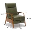 TiramisuBest Modern Upholstered Metal Arm Accent Chair, Dark Grey with Gold Angular Frame & Sloping Arms for Living Room Furniture - 3 of 4