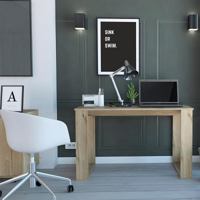 INFURNIC Writing Desk Modern Desk Compact Design with Sturdy Legs and Spacious Top for Office Workspace, Beige, 23.6"*47.2"*23.6"