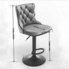 Swivel Velvet Barstools Adjusatble Seat Height from 25-33 Inch,17.7inch base, Modern Upholstered Bar Stools with Backs Comfortable，Set of 2 - 3 of 4