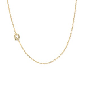 Kendra Scott 14K Gold Over Brass Mini "Q" Initial Pendant Necklace - Gold - 1 of 3