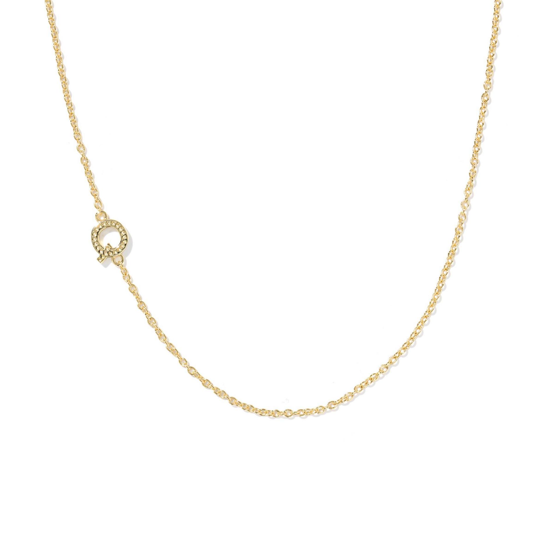 Kendra Scott 14K Gold Over Brass Mini "Q" Initial Pendant Necklace - Gold