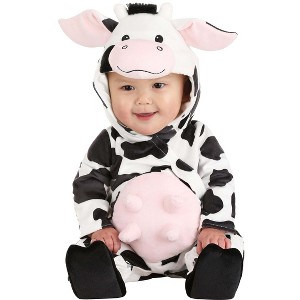 HalloweenCostumes.com Cutie Infant Cow Costume. - 1 of 2