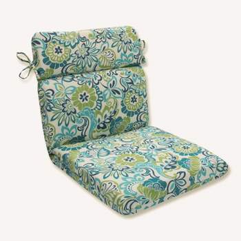 Zoe Mallard Outdoor Rounded Corners Chair Cushion - Pillow Perfect