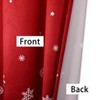 2 Pack Christmas Café Curtains, Holiday Tier Curtains, Rod Pocket Festive Window Panels for Kitchen Bathroom Living Room, Red - 4 of 4