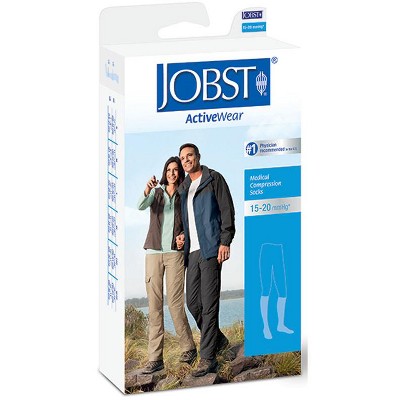 JOBST ActiveWear Knee-High Compression Socks - Moderate (15-20 mmHg) - X-Large - Black