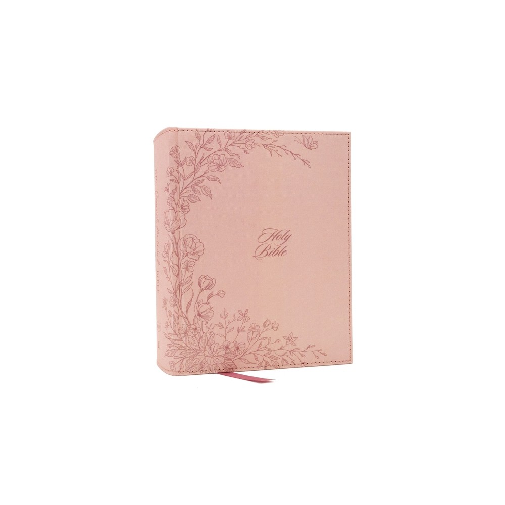KJV Large Print Bible, Journal the Word: Reflect, Journal or Create Art Next to Your Favorite Verses (Pink Cloth Over Board, Red Letter, Comfort