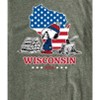 Men's - Peanuts - American Flag Wisconsin Snoopy Short Sleeve Graphic T-Shirt - 2 of 4