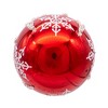 Kurt Adler 80MM Red and Silver Snowflake Ball Ornaments, 6 Piece Set - 4 of 4