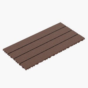 Chic Crate 24Pcs 12"x24" Interlocking Plastic Deck Tiles – Dark Gray, Waterproof - 1 of 4